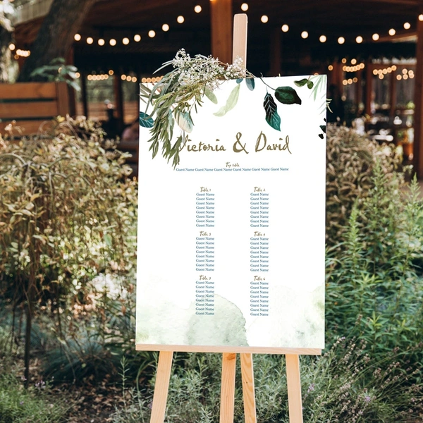  Wedding - Stationery - Printing - A1 - Seating - Plan