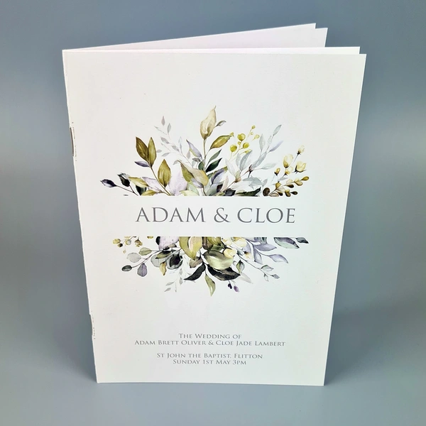  Wedding - Stationery - Printing - Floral - Order - Of - Service